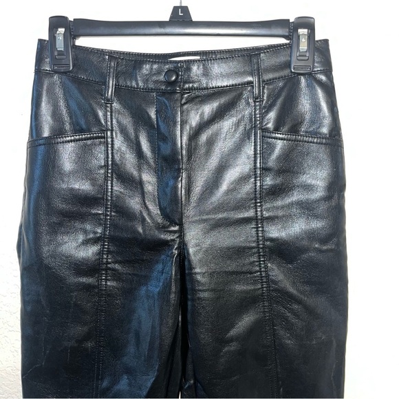 Aritzia Wilfred Black Leather Pants Size 2 - Picture 2 of 10